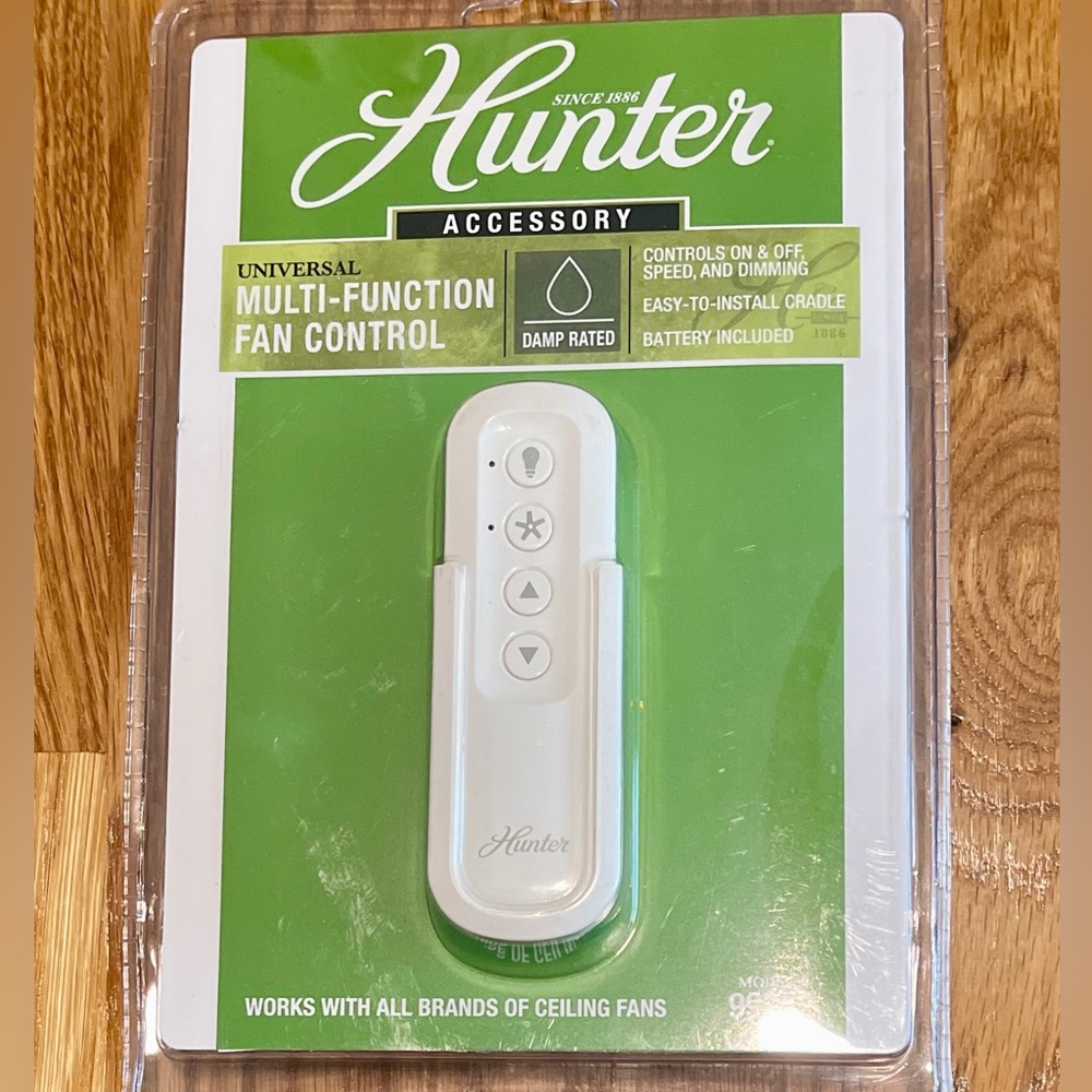 Hunter Universal Muli-Function Fan Remote Control damp rated NIB
